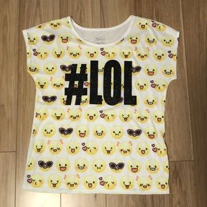 Justice #LOL emoji tee